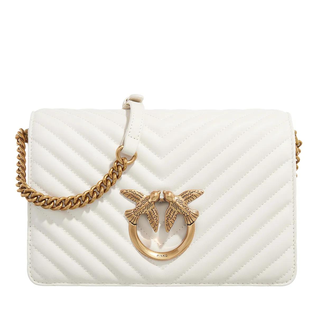 Pinko Schultertasche - Love Click Classic - Gr. unisize - in Creme - für Damen von pinko