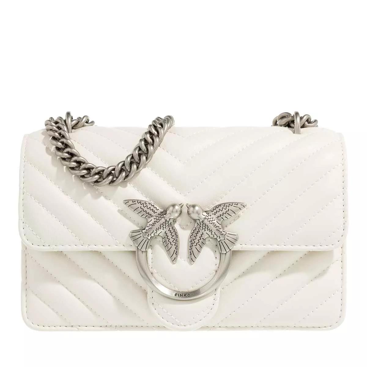 Pinko Schultertasche - Love One Mini Dc - Gr. unisize - in Creme - für Damen von pinko