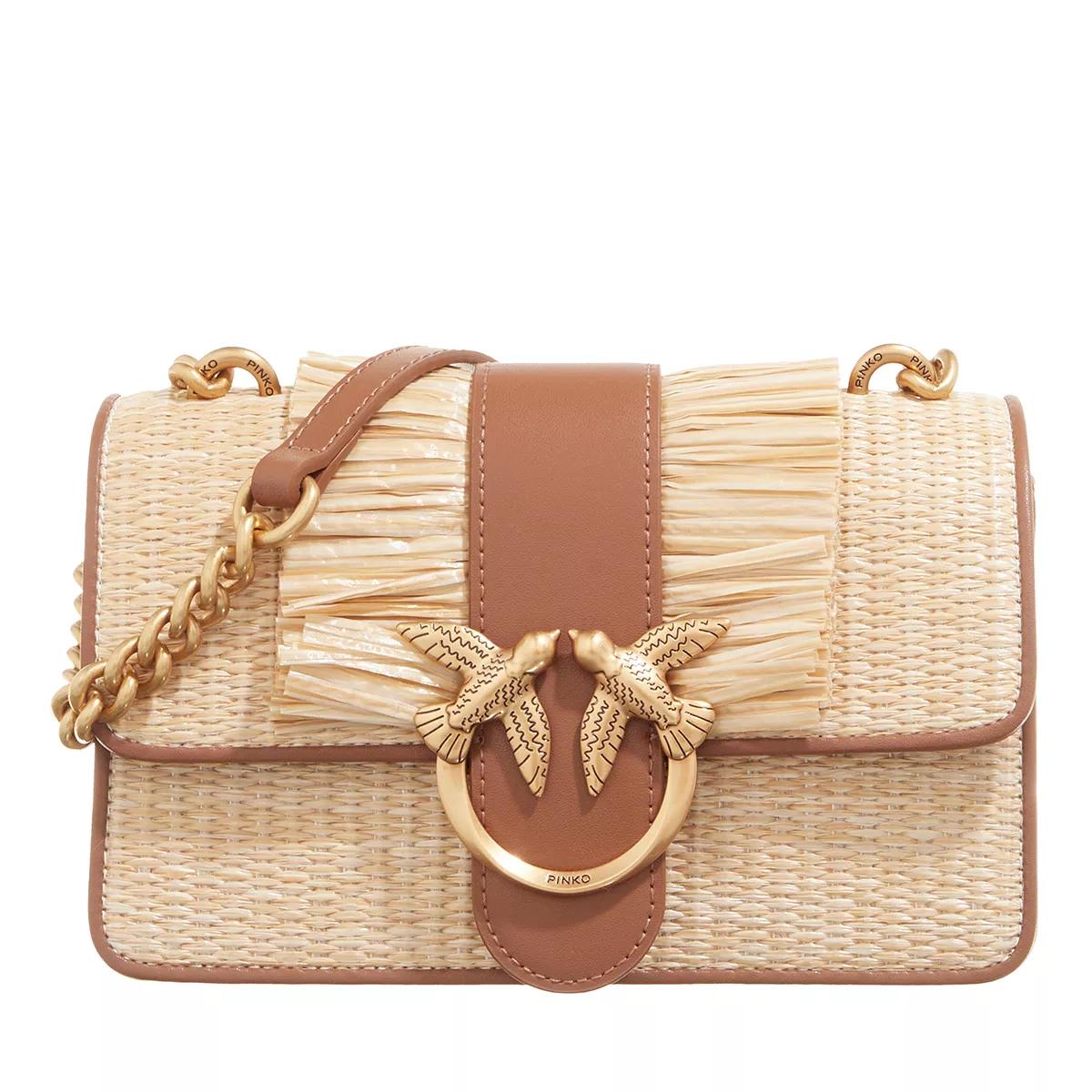 Pinko Schultertasche - Love One Mini Light Cl - Gr. unisize - in Beige - für Damen von pinko