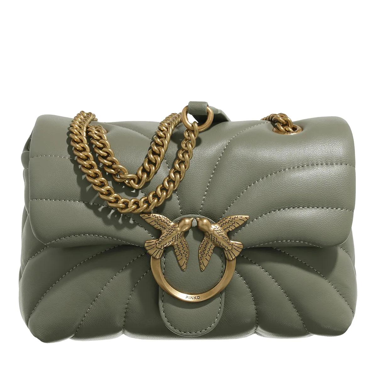 Pinko Schultertasche - Love Puff Mini Cl - Gr. unisize - in Grün - für Damen von pinko