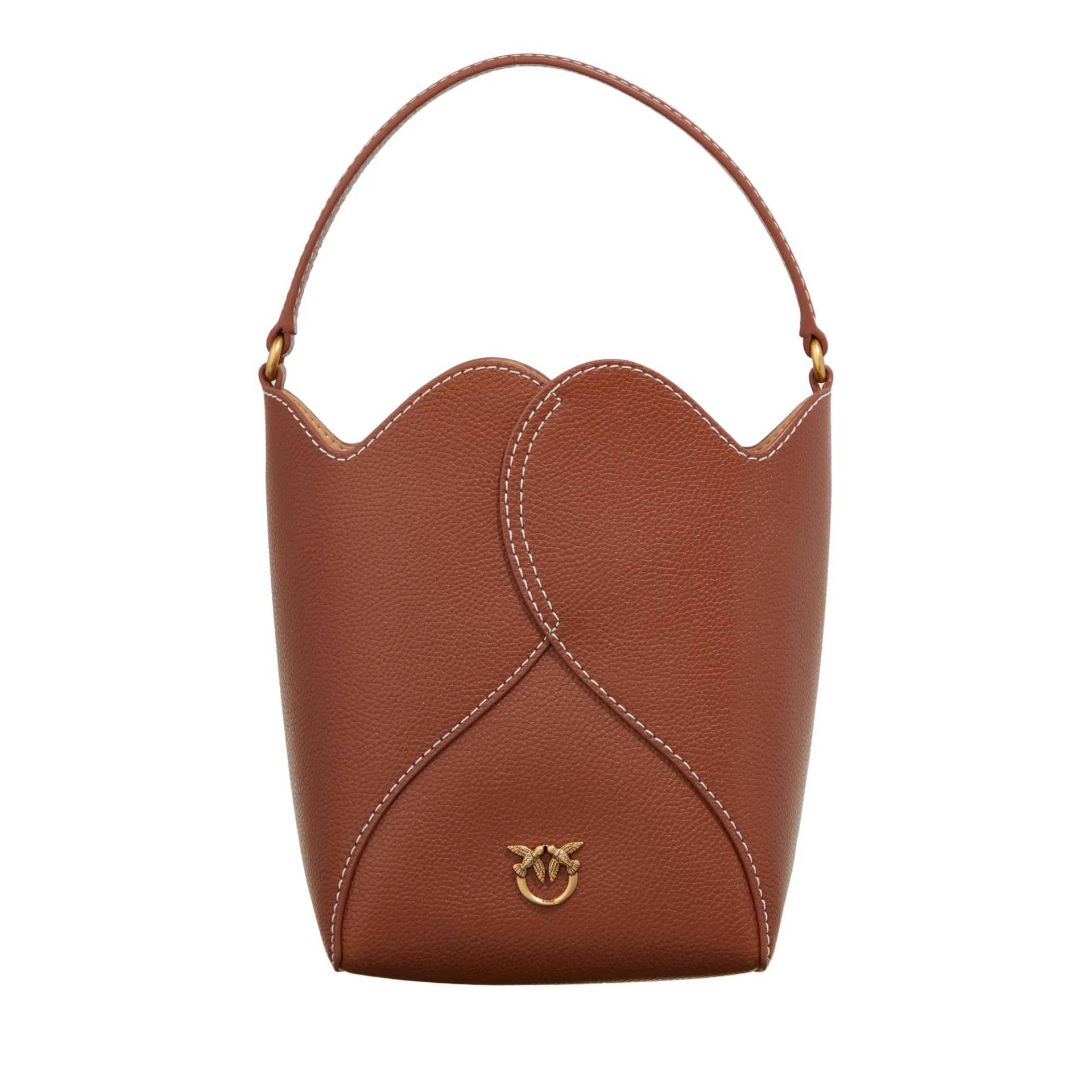 Pinko Umhängetasche - Heart Bucket - Gr. unisize - in Braun - für Damen von pinko