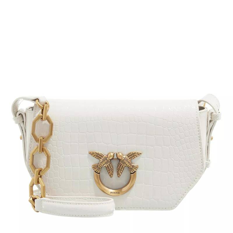 Pinko Schultertasche - Love Click Exagon Mini - Gr. unisize - in Creme - für Damen von pinko