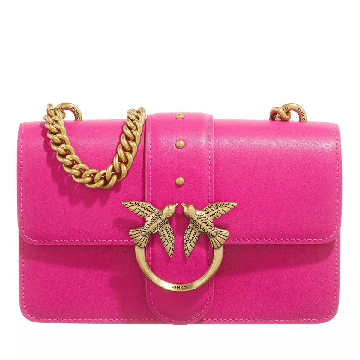 Pinko Schultertasche - Love One Mini Cl - Gr. unisize - in Rosa - für Damen von pinko