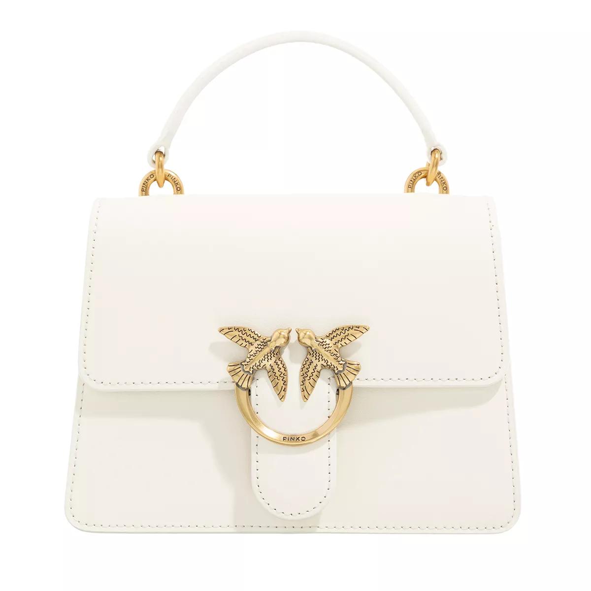 Pinko Schultertasche - Love One Top Handle Mini Light - Gr. unisize - in Creme - für Damen von pinko