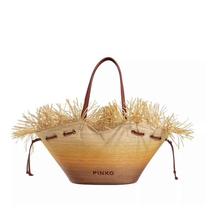 Pinko Umhängetasche - Pagoda Extra Shopper - Gr. unisize - in Beige - für Damen von pinko