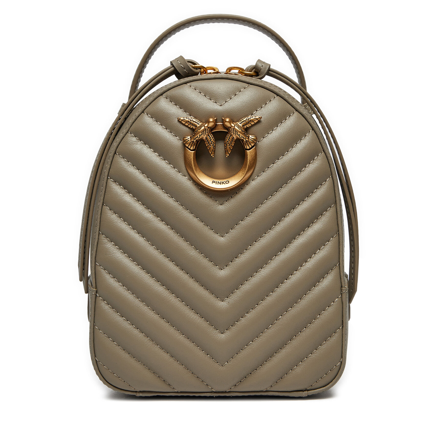 Rucksack PINKO Love Click Mini Backpack . AI 24-25 PLTT 103614 A1J2 Beige von pinko