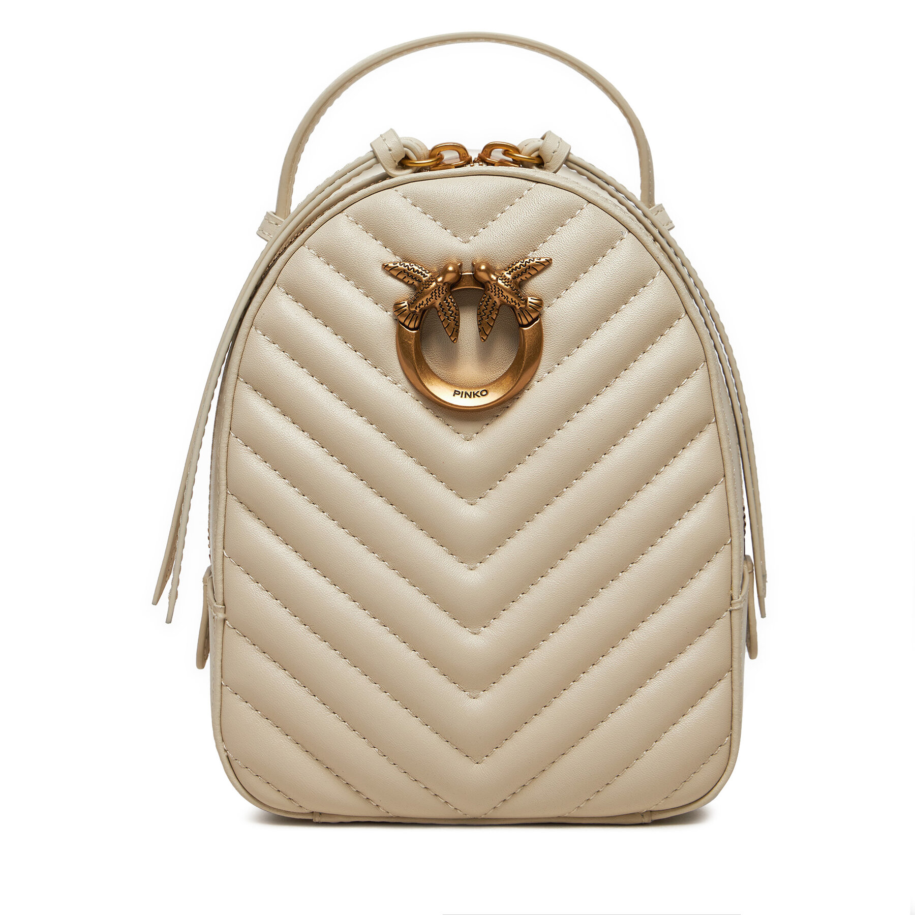 Rucksack Pinko Love Click Mini Backpack . AI 24-25 PLTT 103614 A1J2 Beige von pinko