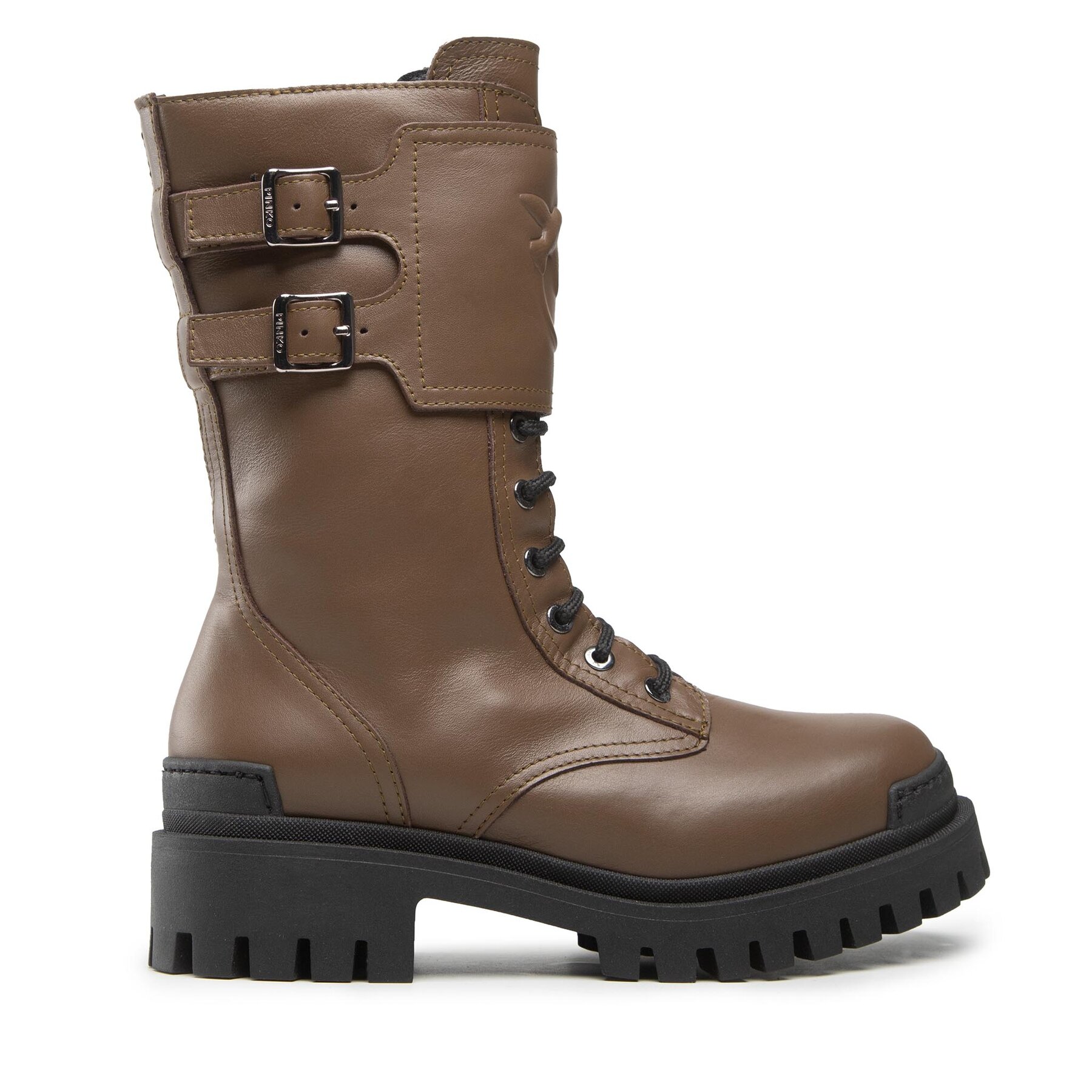 Schnürstiefeletten Pinko Cumino Boot 1H2135 A072 Braun von pinko