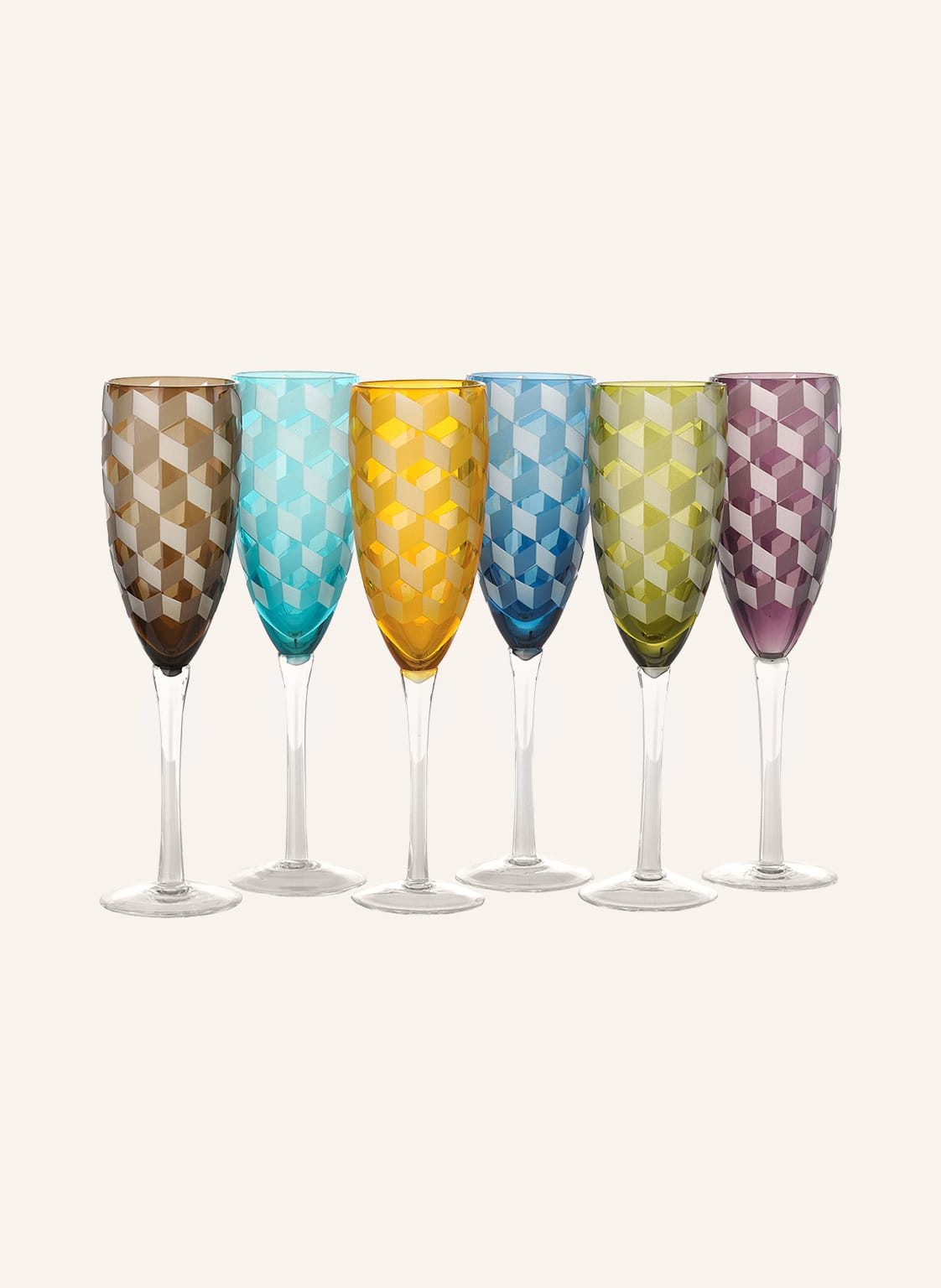 Polspotten 6er-Set Champagnergläser orange Polspotten 6er-Set Champagnergläser orange von POLSPOTTEN