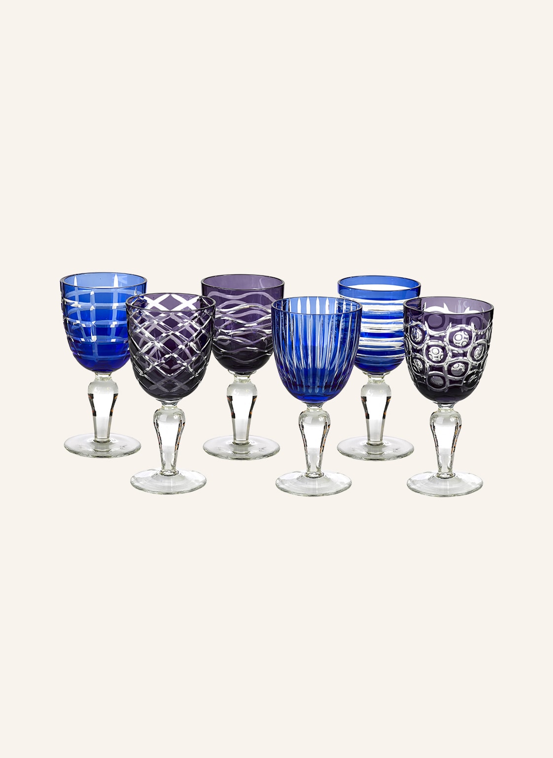 Polspotten 6er-Set Weingläser blau Polspotten 6er-Set Weingläser blau von POLSPOTTEN