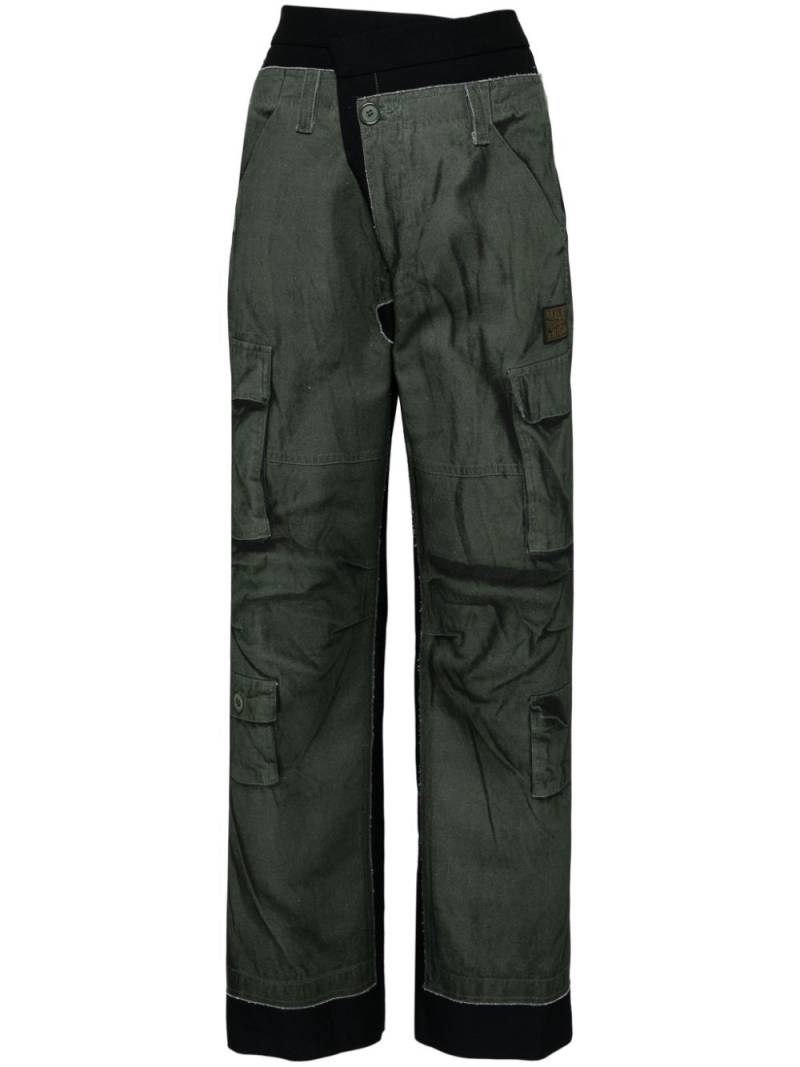 pushBUTTON cargo wrap trousers - Green von pushBUTTON