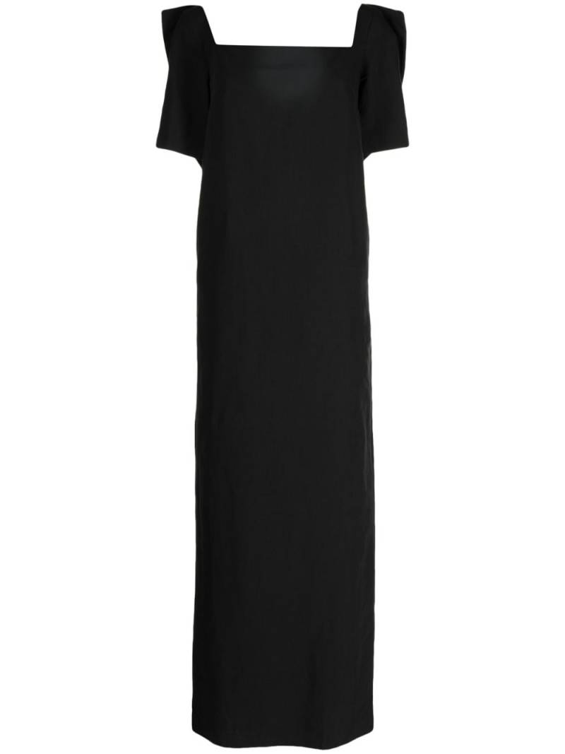 pushBUTTON bow-detailing square-neck dress - Black von pushBUTTON