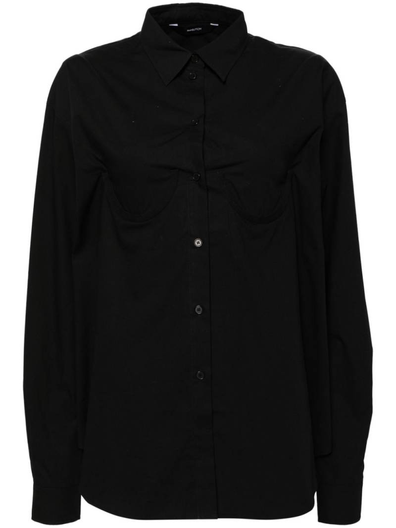 pushBUTTON classic collar shirt - Black von pushBUTTON