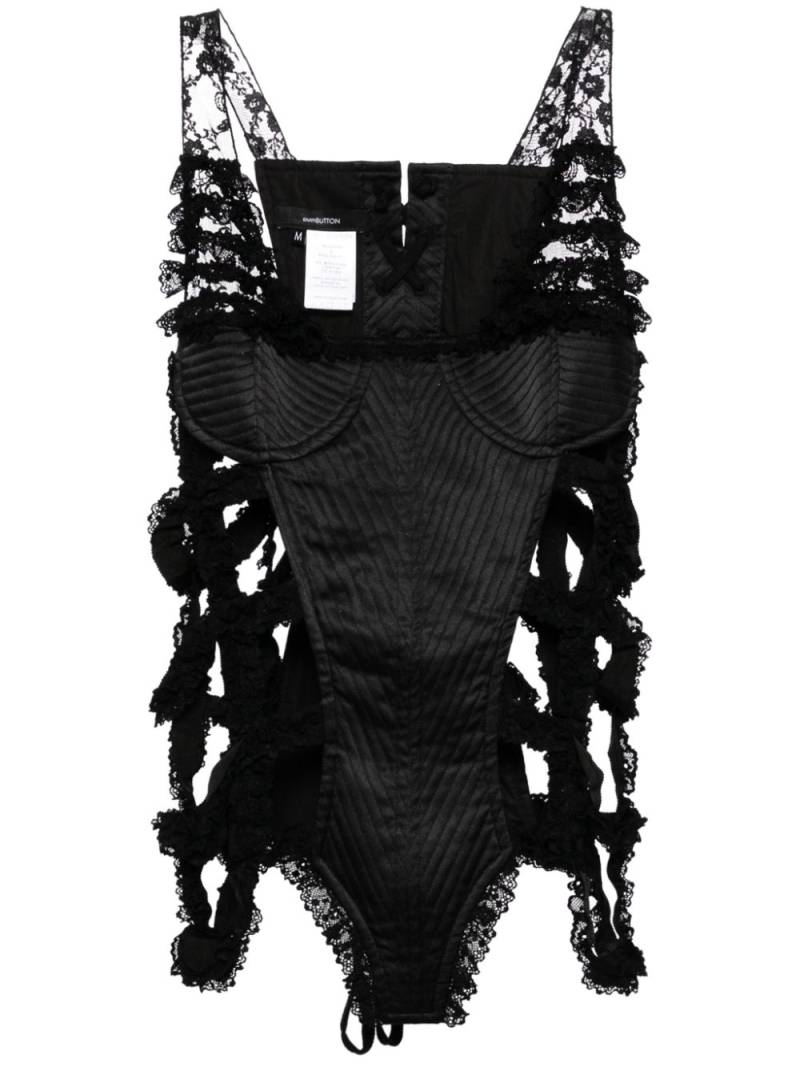 pushBUTTON lace embroidery sleeveless blouse - Black von pushBUTTON