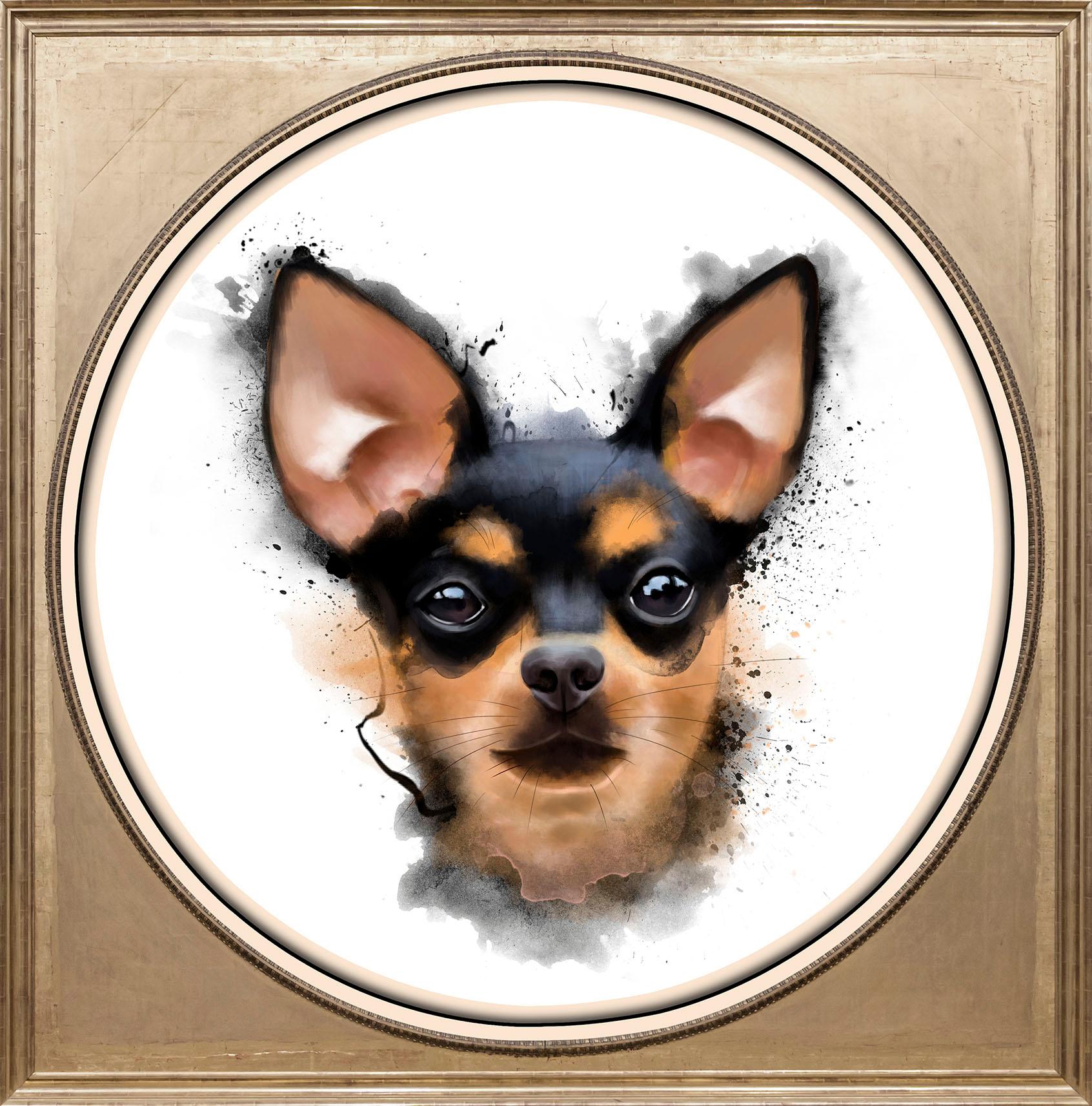 queence Acrylglasbild »Chihuahua«, Kunst-Gemälde-Tiere-Hund-Hunde-Hundebilder-Haustiere, Fine Art-Print in Galeriequalität von queence