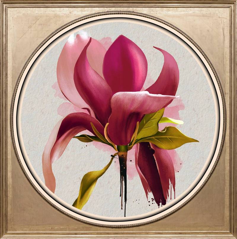 queence Acrylglasbild »Magnolie«, Blumen-Blumenbilder-Kunst-Pflanzen-Pflanzenbilder-Gemälde, Fine Art-Print in Galeriequalität von queence