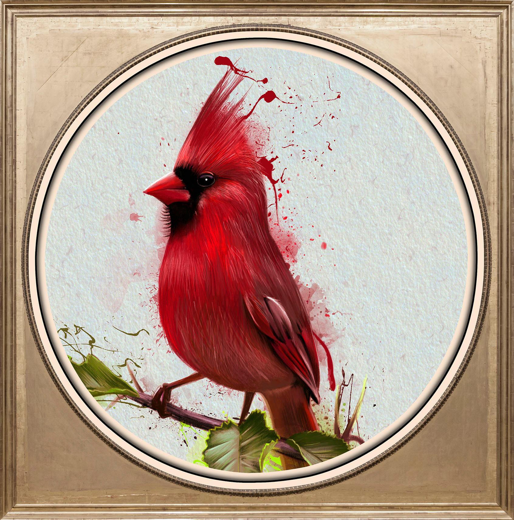 queence Acrylglasbild »Roter Vogel« von queence