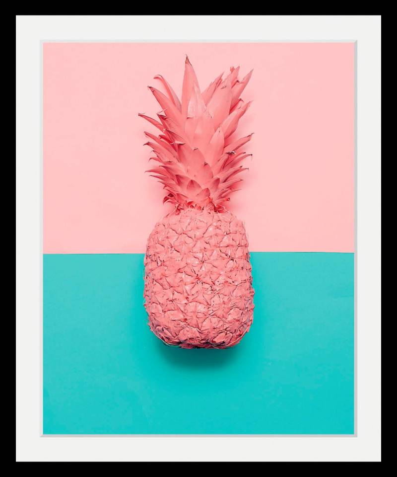 queence Bild »Ananas«, in 3 Grössen, gerahmt von queence