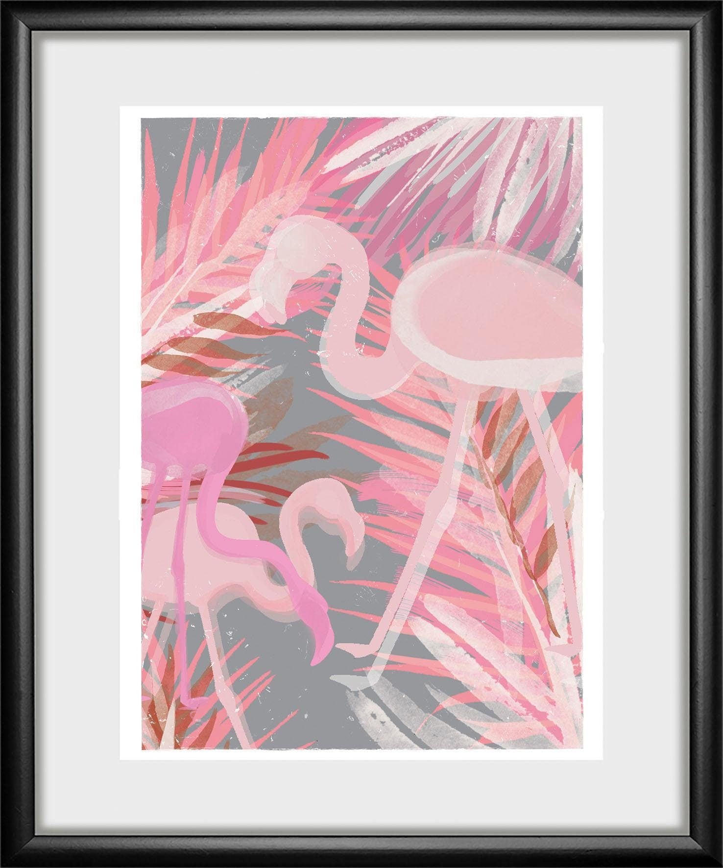 queence Bild »Flamingo«, 30/40 cm, gerahmt von queence