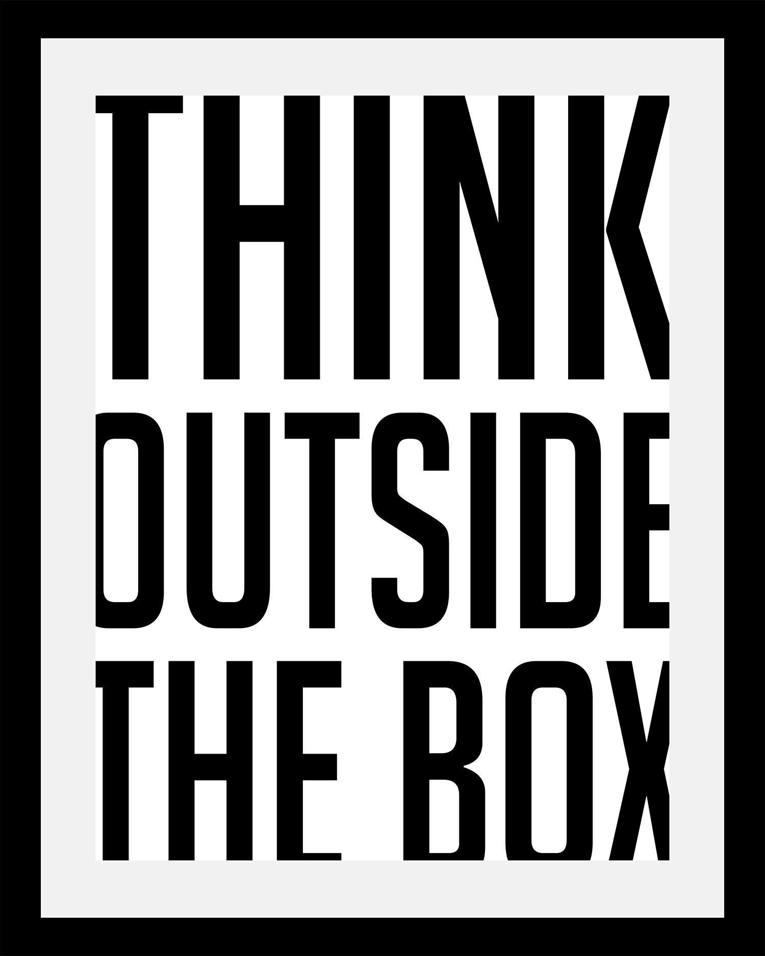 queence Bild »Think outside«, in 3 Grössen, gerahmt von queence