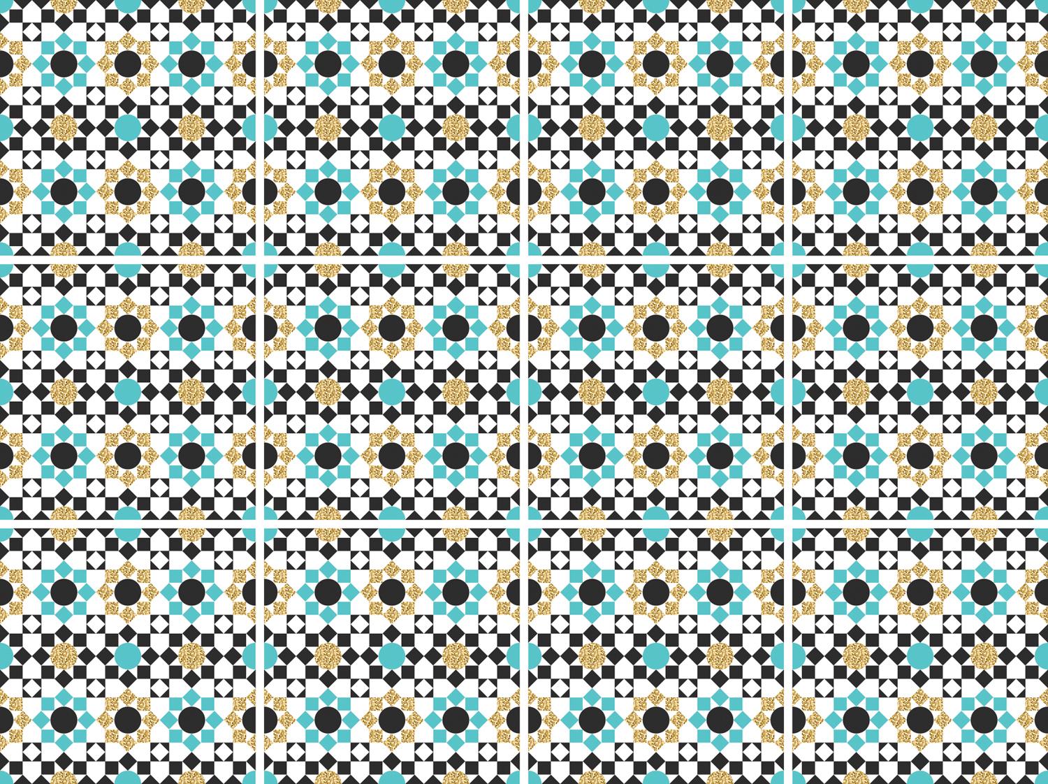 queence Fliesenaufkleber »Mosaik Muster«, (12 St.), Stickerfliesen, selbstklebend, Sticker von queence