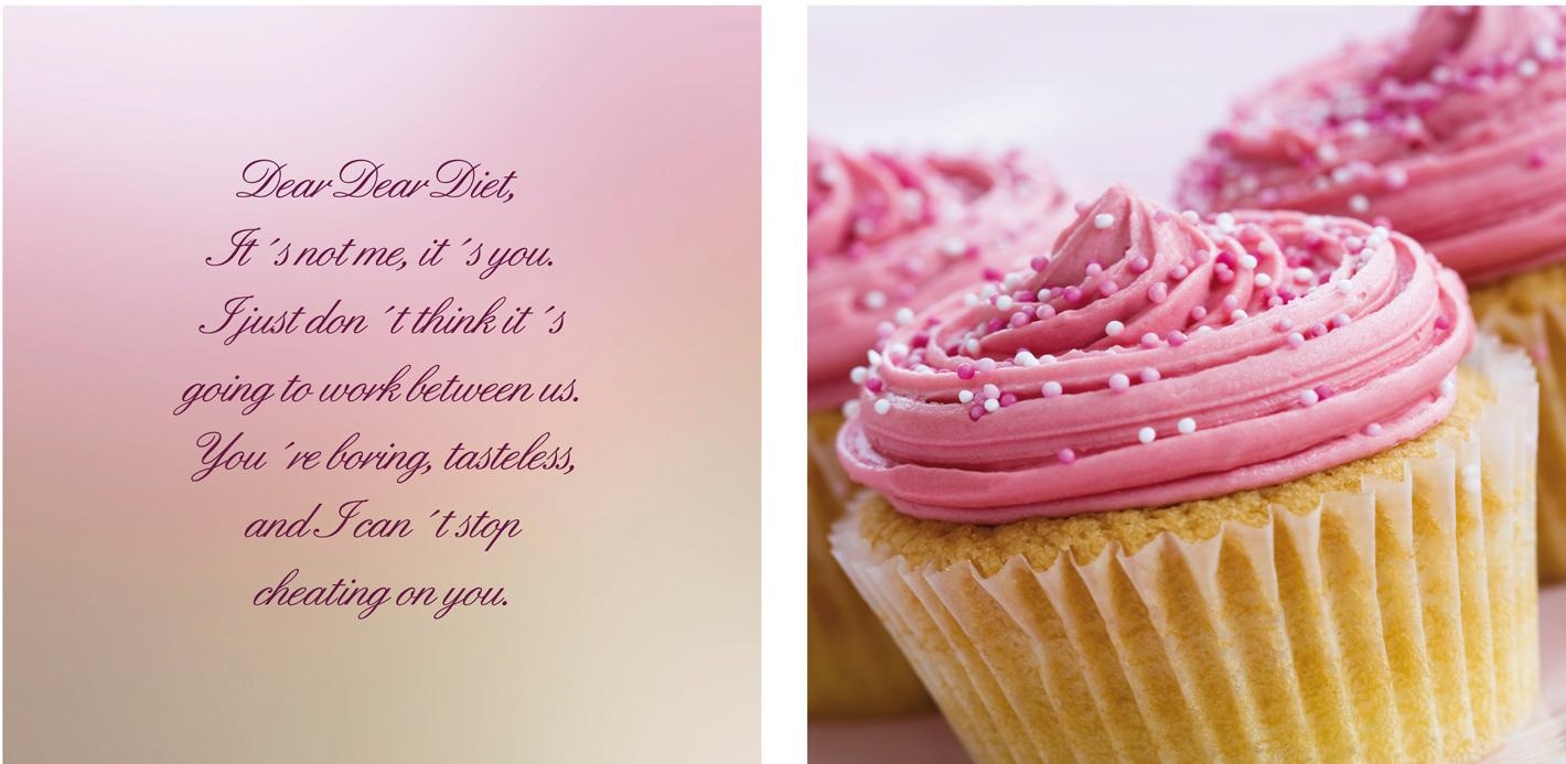 queence Leinwandbild »Cupcakes«, Foto-Essen-Kunst-Modern-Sprüche-Sprüche & Texte-Schriftzug-Schriftzüge-Bar & Lounges, (Set), Premium-Leinwandstoff, Handarbeit aus Deutschland, Spruch, 2er Set von queence