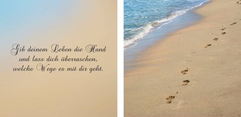 queence Leinwandbild »Wege«, Strand-Strandbilder-Meer-Meer Bilder-Kunst-Modern-Spa-Spa Bilder-Sprüche-Sprüche & Texte-Schriftzug-Schriftzüge, (Set), Premium-Leinwandstoff, Handarbeit aus Deutschland, Spruch, 2er Set von queence