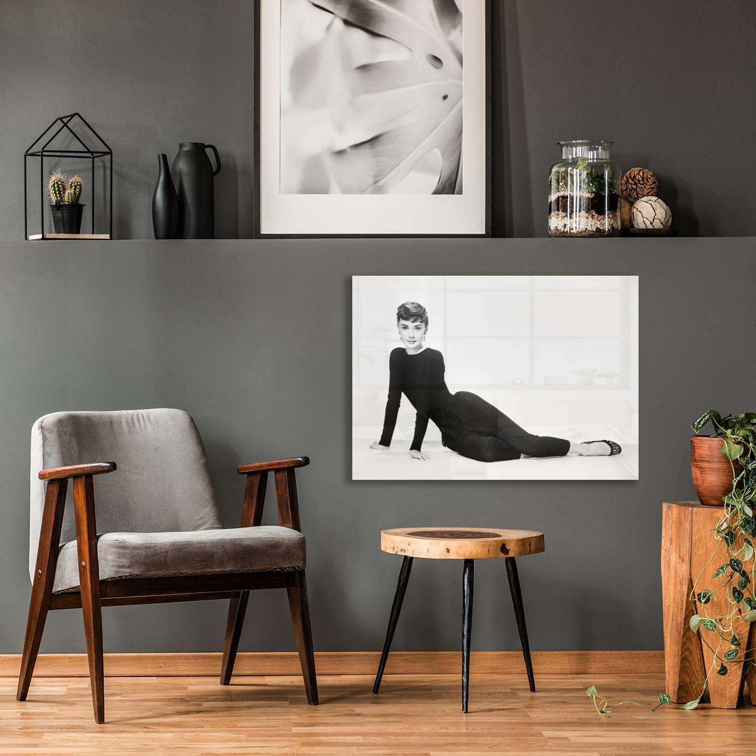 queence Acrylglasbild »Audrey Hepburn«, Schwarz-Weiss-Frau-Stars-Portrait-Foto-Film-Filmfiguren-Filmszene, Fine Art-Print in Galeriequalität queence Acrylglasbild »Audrey Hepburn«, Schwarz-Weiss-Frau-Stars-Portrait-Foto-Film-Filmfiguren-Filmszene, Fine Art-Print in Galeriequalität von queence