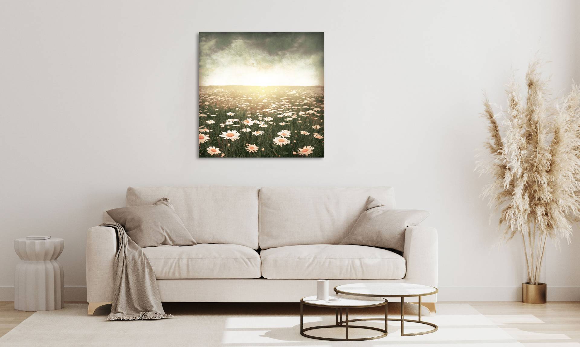 queence Acrylglasbild »Epson«, Landschaft-Blumen-Himmel-Wiesen & Bäume-Pflanzen-Pflanzenbilder-Spa-Spa Bilder, (1 St.), Fine Art-Print in Galeriequalität von queence