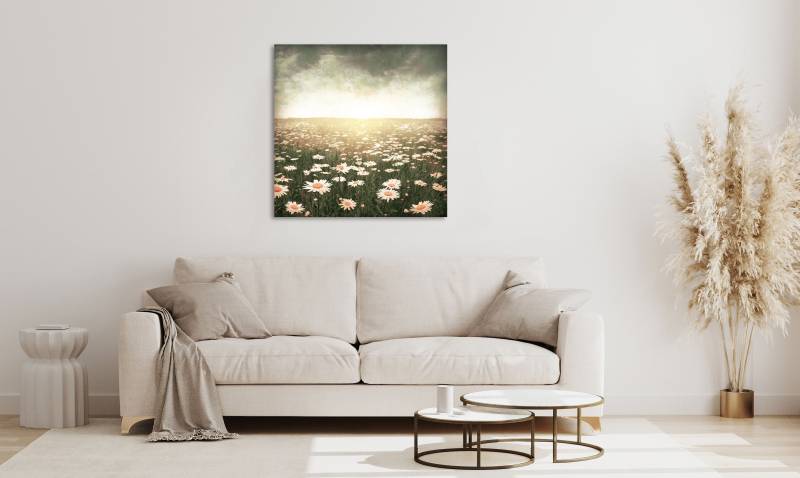 queence Acrylglasbild »Epson«, Landschaft-Blumen-Himmel-Wiesen & Bäume-Pflanzen-Pflanzenbilder-Spa-Spa Bilder, (1 St.), Fine Art-Print in Galeriequalität von queence
