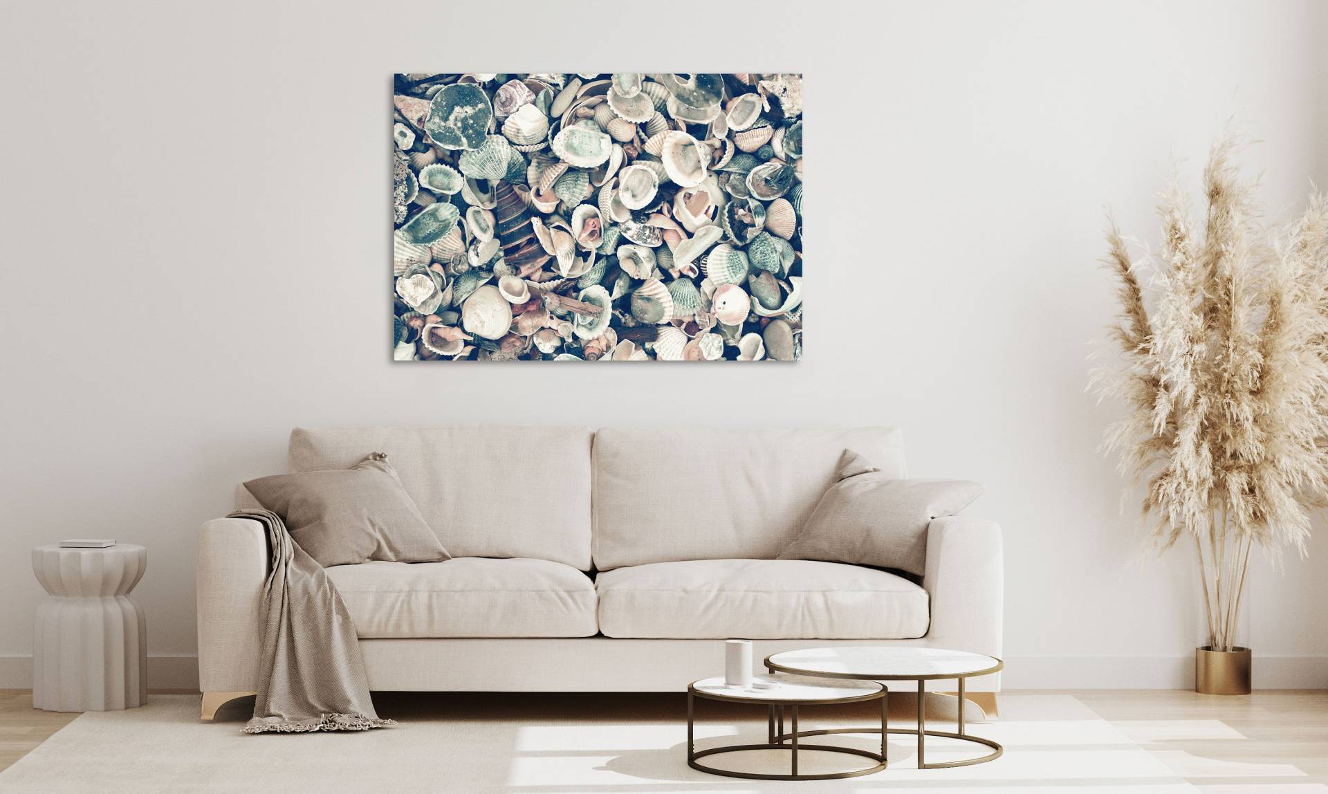 queence Acrylglasbild »Muscheln«, Strand-Foto-Stein-Spa-Spa Bilder, (1 St.), Fine Art-Print in Galeriequalität von queence