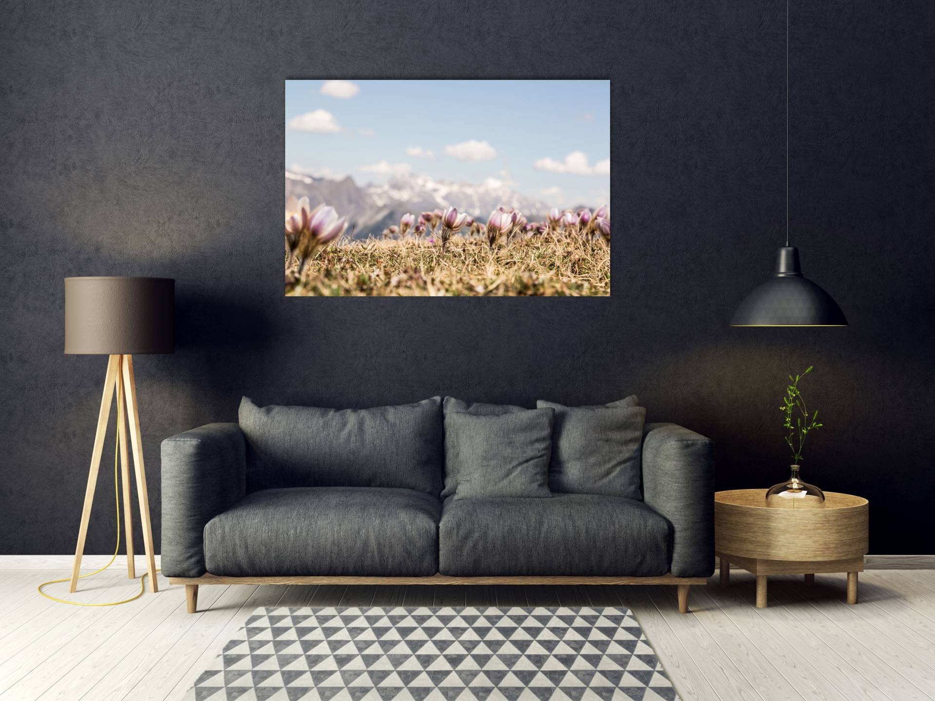 queence Acrylglasbild »Ezzo«, Natur-Landschaft-Wiesen & Bäume-Berge-Berge & Alpenbilder, (1 St.), Fine Art-Print in Galeriequalität von queence