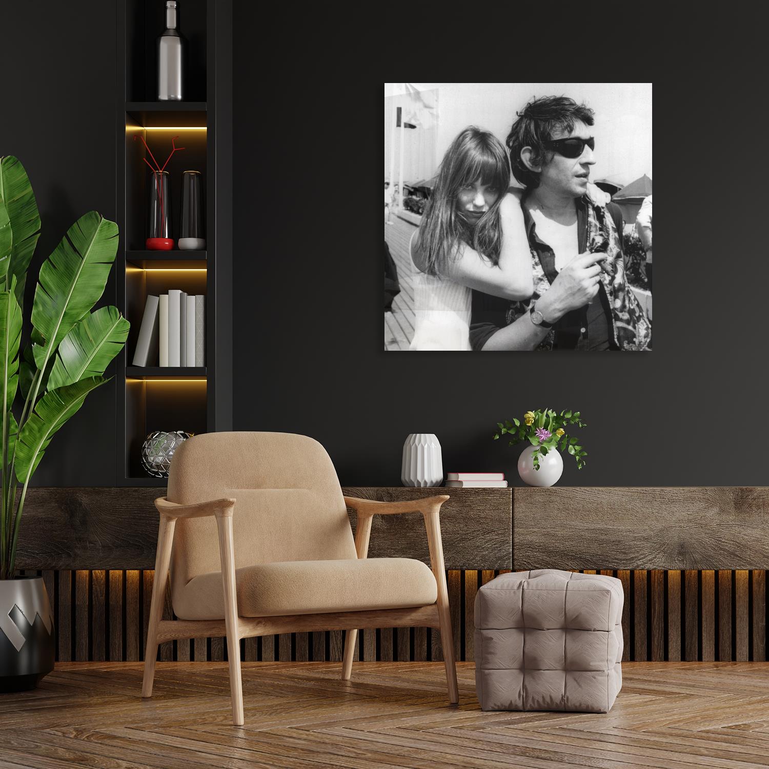 queence Acrylglasbild »Jane & Serge«, Schwarz-Weiss-Frau-Mann-Stars-Foto-Film, Fine Art-Print in Galeriequalität queence Acrylglasbild »Jane & Serge«, Schwarz-Weiss-Frau-Mann-Stars-Foto-Film, Fine Art-Print in Galeriequalität von queence