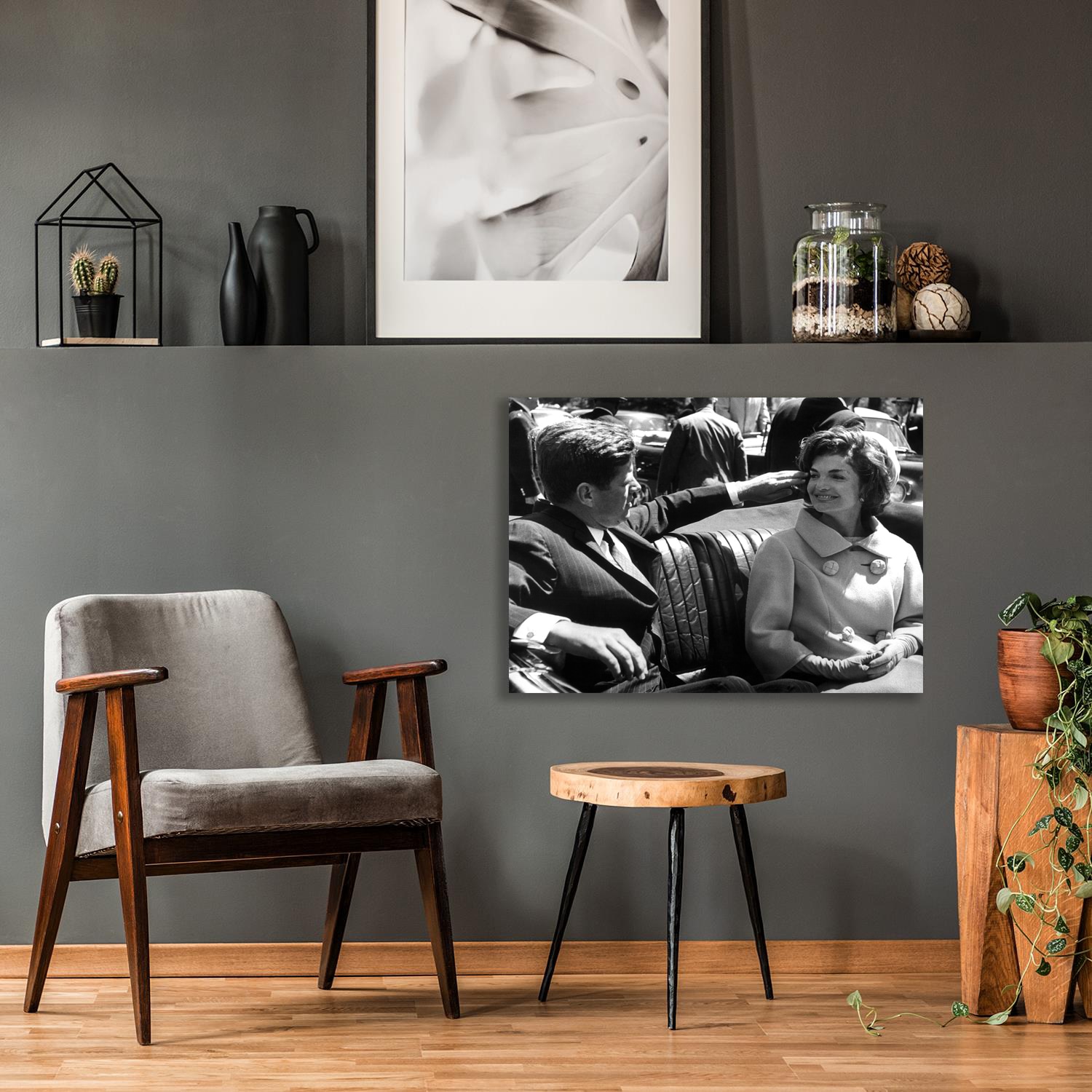 queence Acrylglasbild »John & Jackie Kennedy«, Schwarz-Weiss-Frau-Mann-Stars-Portrait-Foto-Film-Filmfiguren-Filmszene, Fine Art-Print in Galeriequalität queence Acrylglasbild »John & Jackie Kennedy«, Schwarz-Weiss-Frau-Mann-Stars-Portrait-Foto-Film-Filmfiguren-Filmszene, Fine Art-Print in Galeriequalität von queence