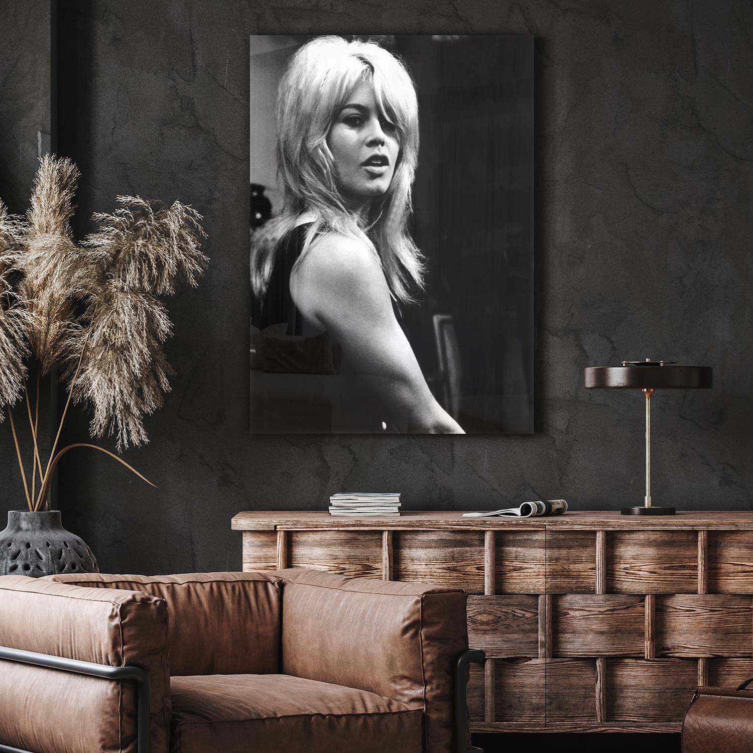 queence Acrylglasbild »Nero«, Schwarz-Weiss-Frau-Stars, Brigitte Bardot, Fine Art-Print in Galeriequalität von queence