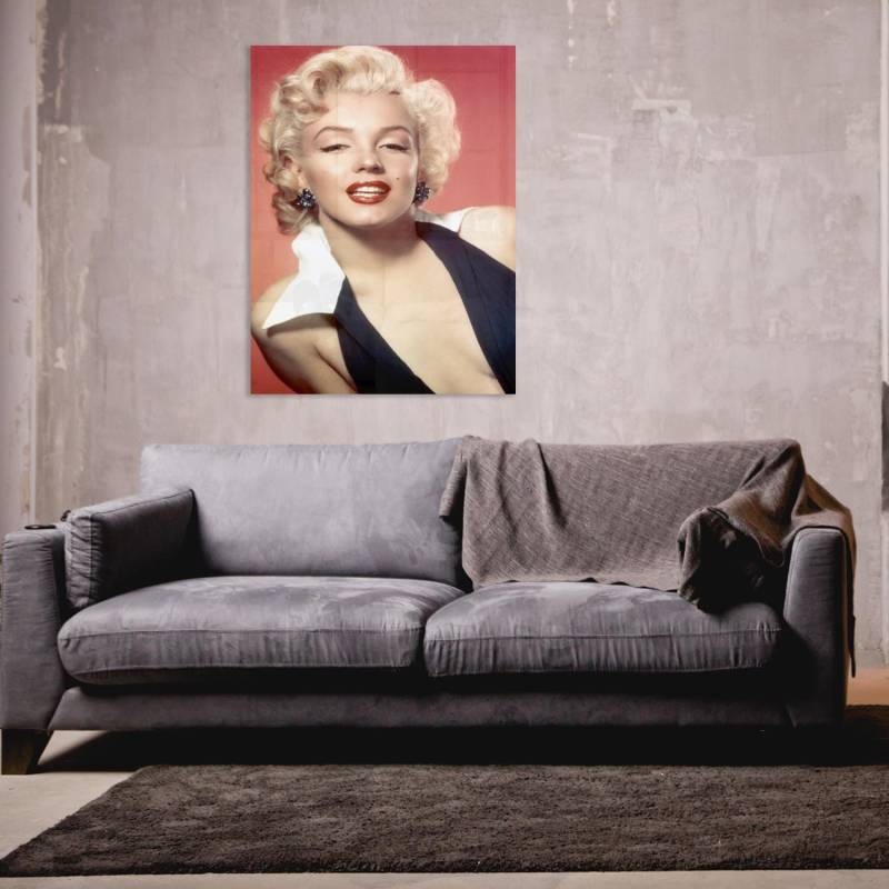 queence Acrylglasbild »Red Love«, Frau-Stars, Marilyn Monroe, Fine Art-Print in Galeriequalität von queence