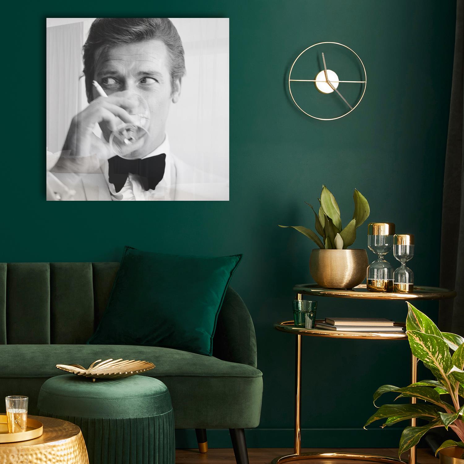 queence Acrylglasbild »Roger Moore«, Schwarz-Weiss-Mann-Stars-Portrait-Foto-Film-Filmfiguren-Filmszene, Fine Art-Print in Galeriequalität queence Acrylglasbild »Roger Moore«, Schwarz-Weiss-Mann-Stars-Portrait-Foto-Film-Filmfiguren-Filmszene, Fine Art-Print in Galeriequalität von queence