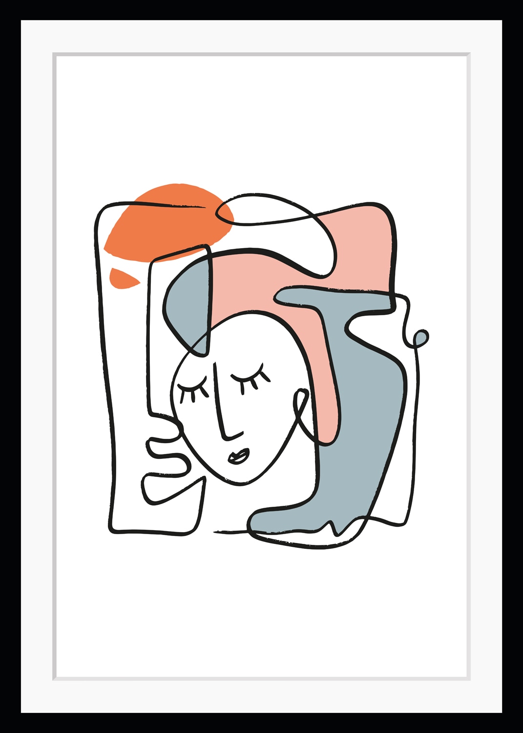 queence Bild »Alea«, Abstrakt-Kunst-Figuren-Gemälde, HD Premium Poster-Druck inkl. Holzrahmen queence Bild »Alea«, Abstrakt-Kunst-Figuren-Gemälde, HD Premium Poster-Druck inkl. Holzrahmen von queence