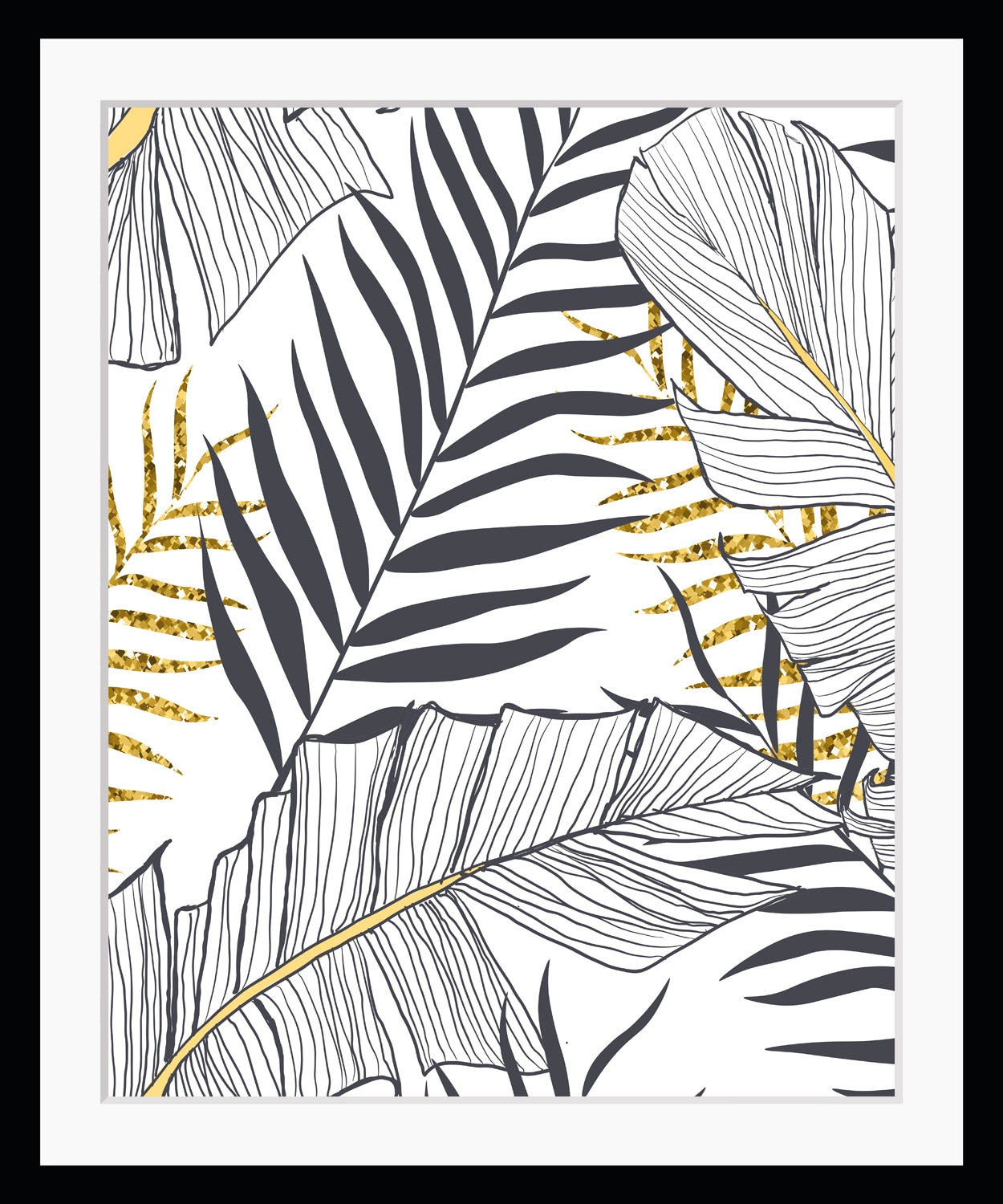 queence Bild »Aneshka«, Blätter-Kunst-Pflanzen-Modern, HD Premium Poster-Druck inkl. Holzrahmen queence Bild »Aneshka«, Blätter-Kunst-Pflanzen-Modern, HD Premium Poster-Druck inkl. Holzrahmen von queence