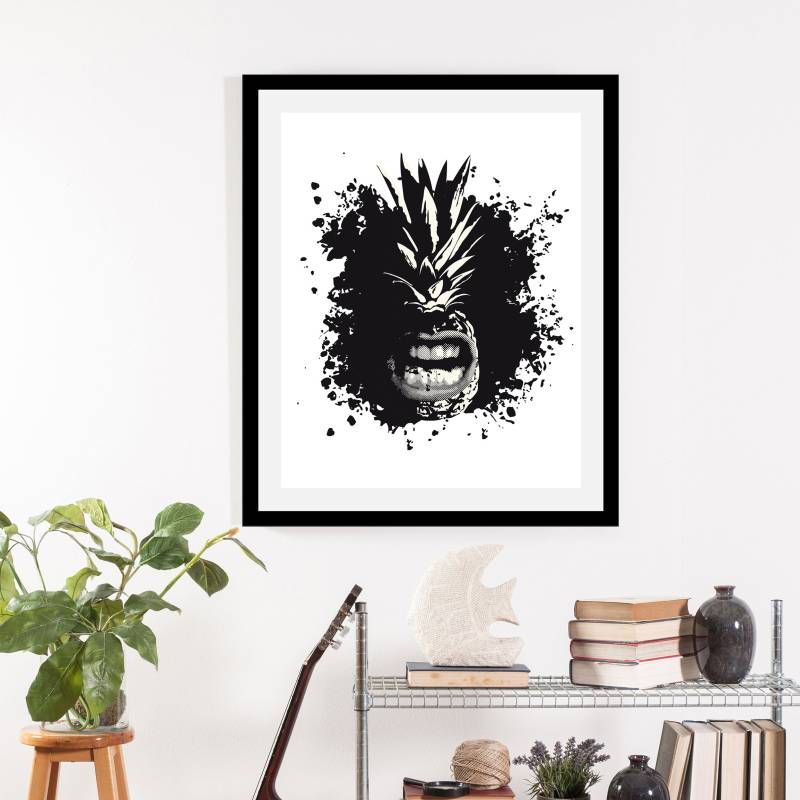 queence Bild »Angry Pineapple«, (1 St.), gerahmt von queence