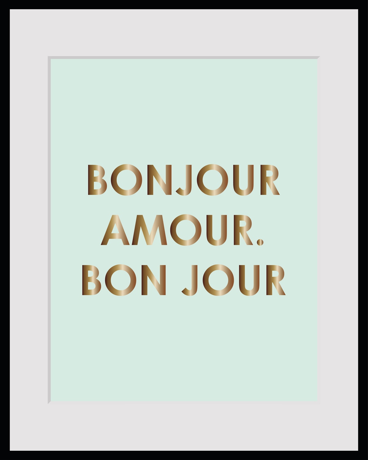 queence Bild »BONJOUR«, Sprüche & Texte, Spruch, gerahmt queence Bild »BONJOUR«, Sprüche & Texte, Spruch, gerahmt von queence