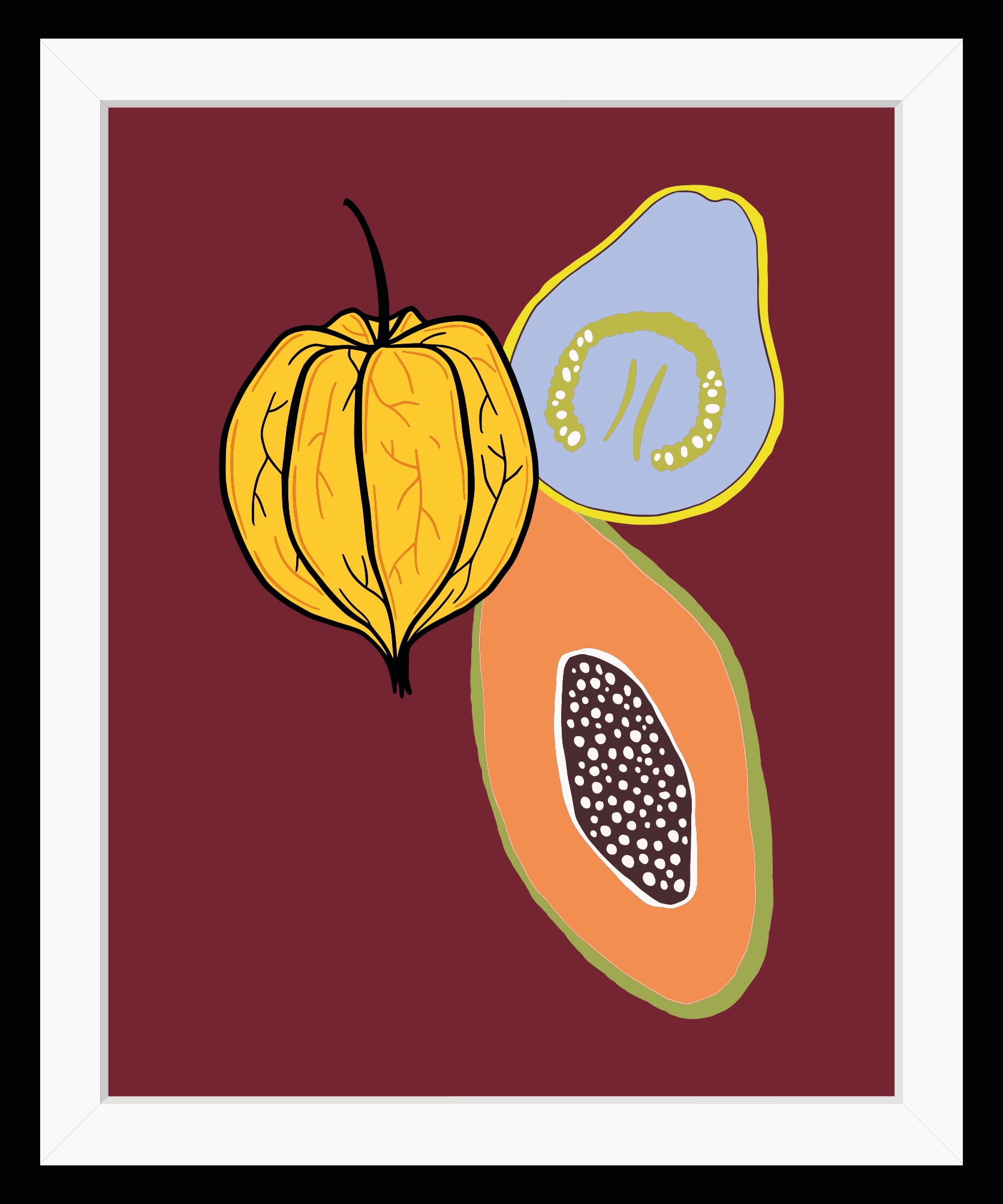 queence Bild »Balea«, Obst-Obst Bilder-Blätter-Essen-Lebensmittel, HD Premium Poster-Druck inkl. Holzrahmen queence Bild »Balea«, Obst-Obst Bilder-Blätter-Essen-Lebensmittel, HD Premium Poster-Druck inkl. Holzrahmen von queence