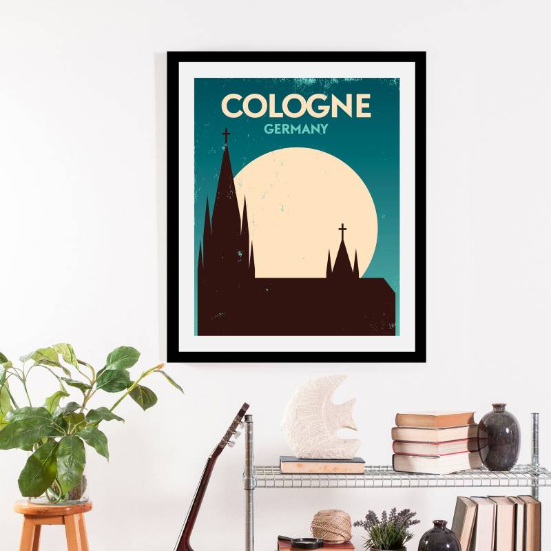 queence Bild »Cologne«, Stadt, (1 St.), gerahmt von queence