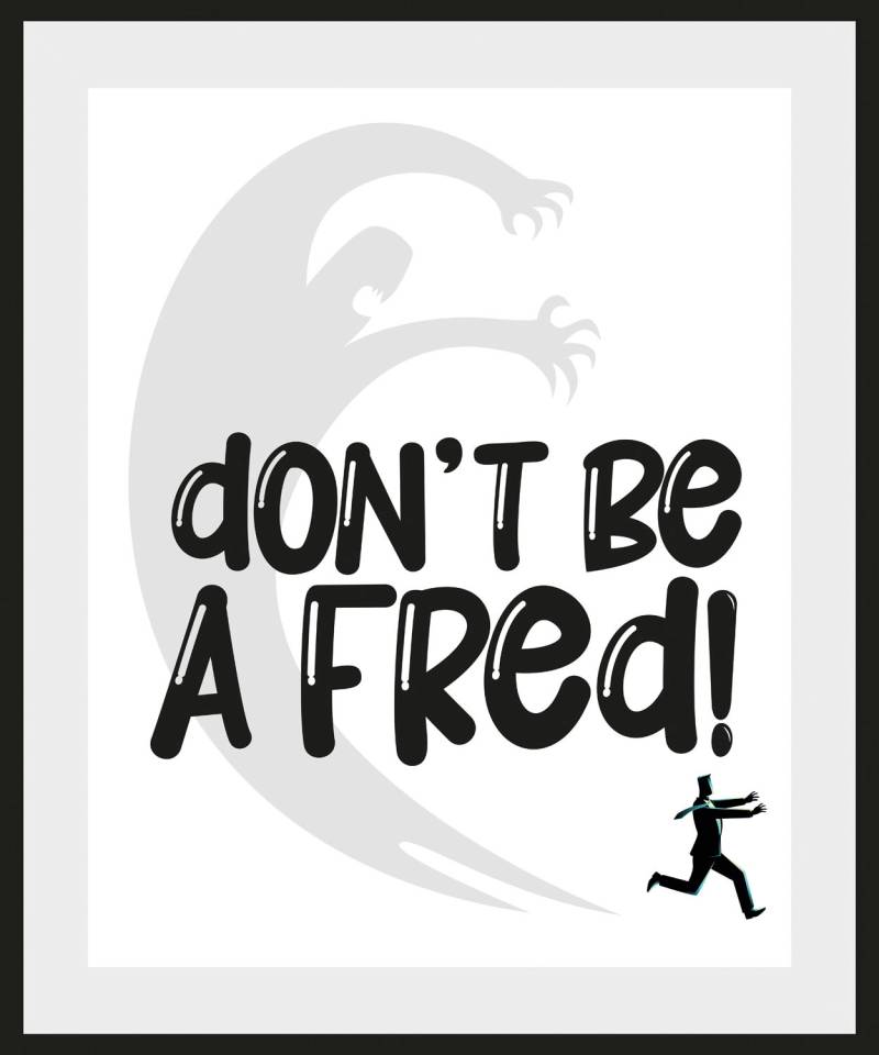 queence Bild »DON'T BE A FRED!«, Schriftzug, (1 St.) von queence