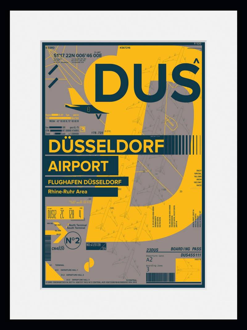 queence Bild »DUS AIRPORT«, Flugzeuge, (1 St.) von queence