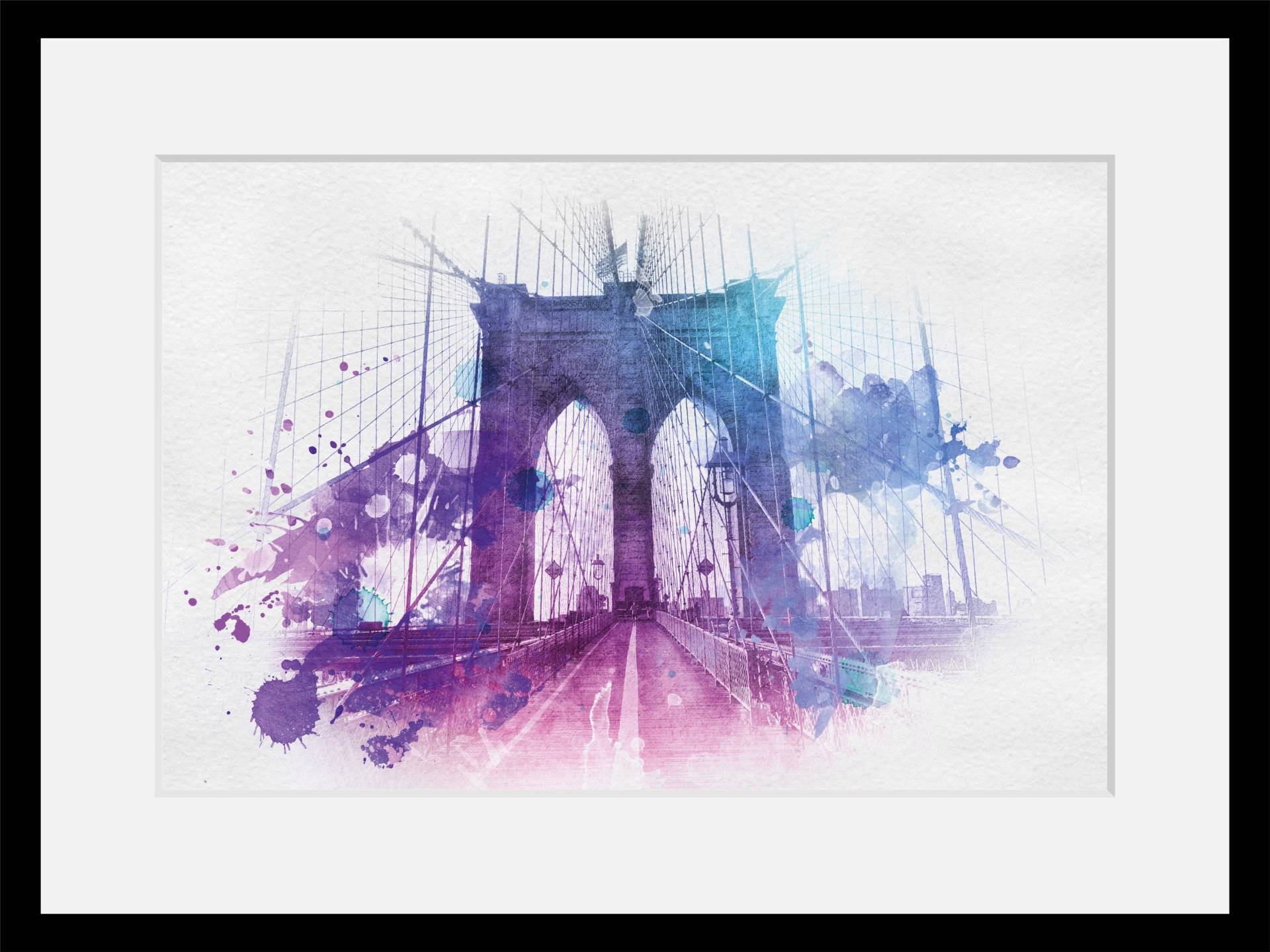queence Bild »Demir«, Brücken-Stadt-Kunst, HD Premium Poster-Druck inkl. Holzrahmen queence Bild »Demir«, Brücken-Stadt-Kunst, HD Premium Poster-Druck inkl. Holzrahmen von queence