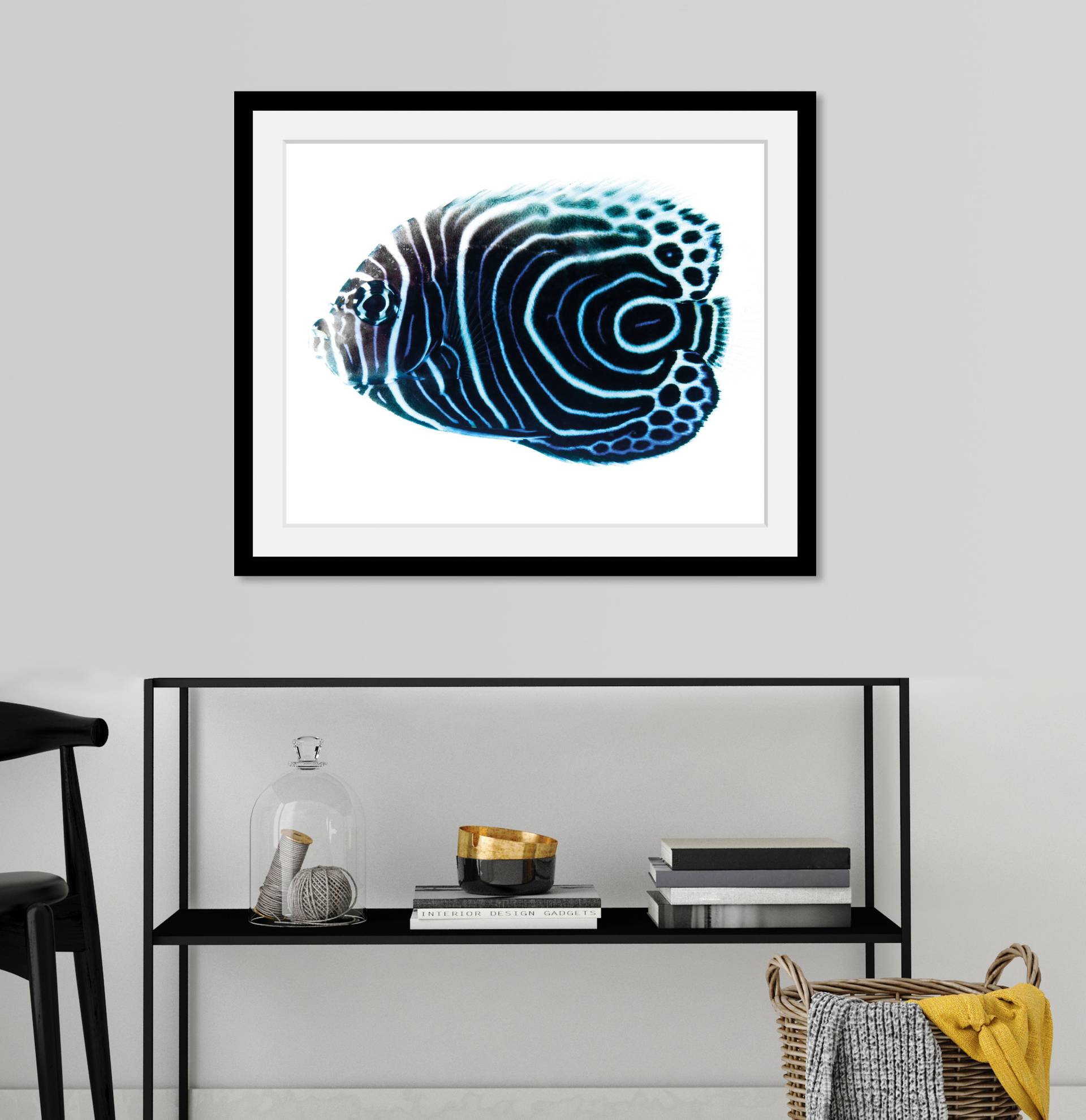 queence Bild »Dory«, Meer-Wassertiere-Kunst, (1 St.), HD Premium Poster-Druck inkl. Holzrahmen von queence