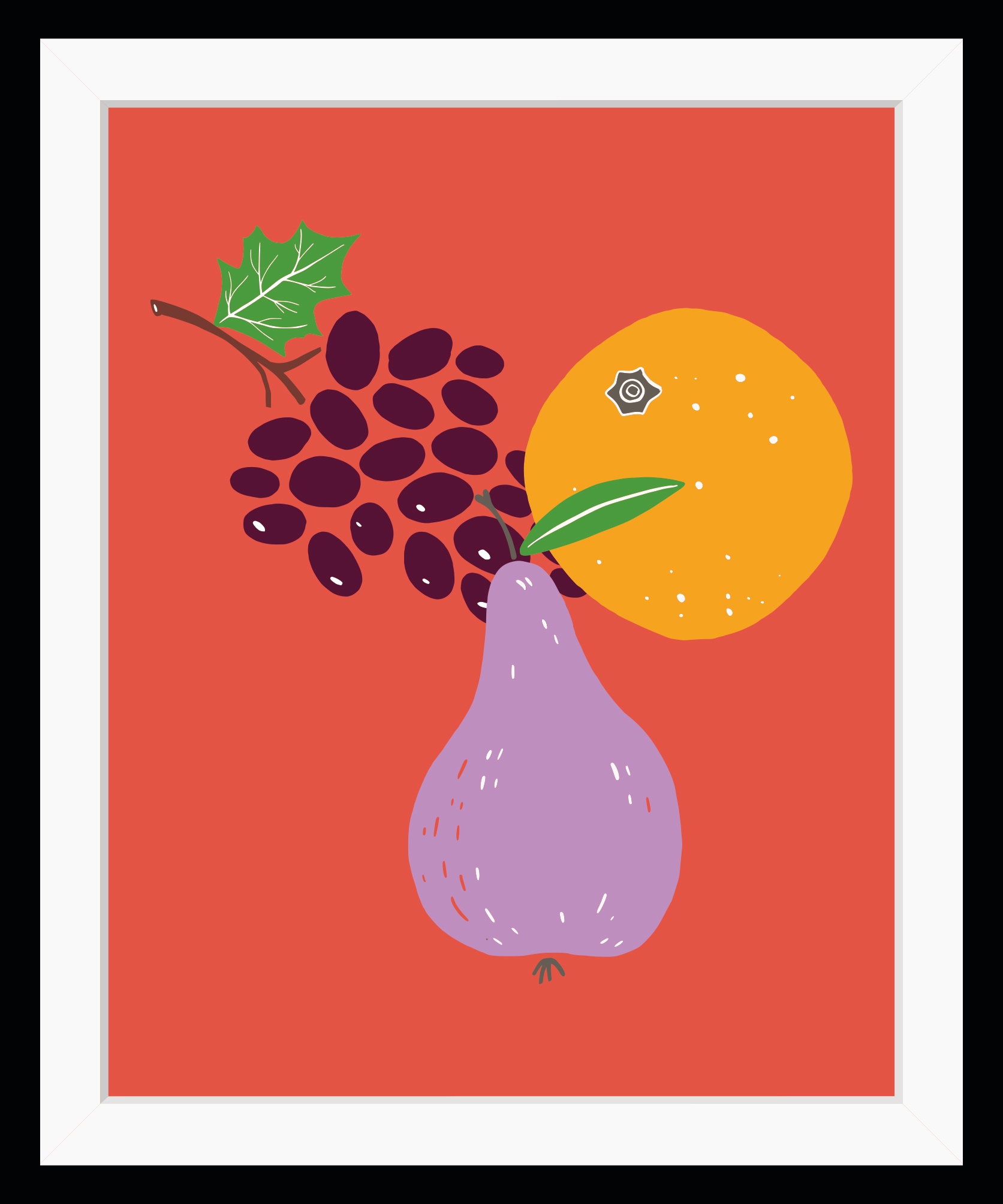 queence Bild »Eledor«, Obst-Obst Bilder-Kunst-Abstrakt-Orange, HD Premium Poster-Druck inkl. Holzrahmen queence Bild »Eledor«, Obst-Obst Bilder-Kunst-Abstrakt-Orange, HD Premium Poster-Druck inkl. Holzrahmen von queence