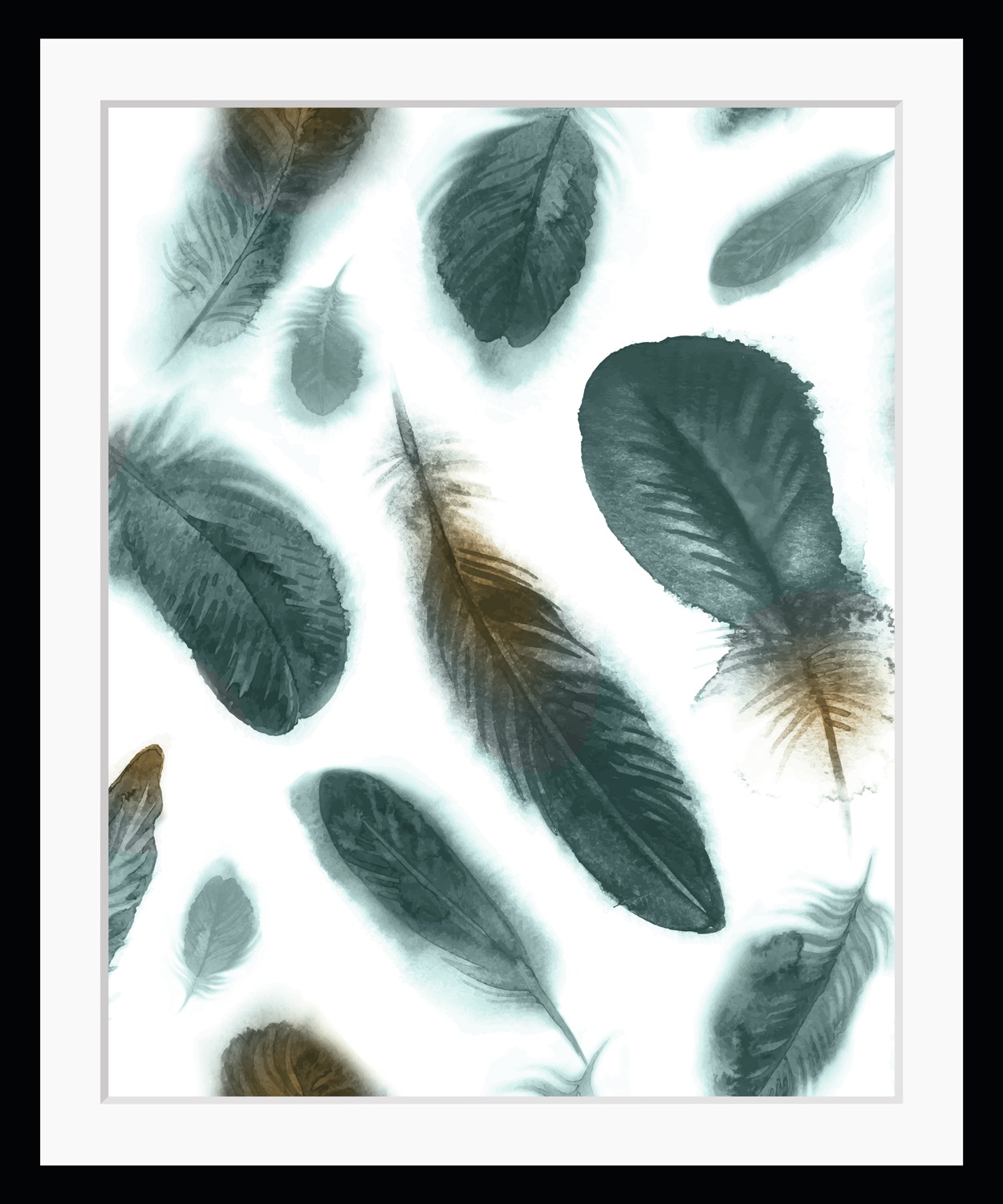 queence Bild »Elyna«, Federn-Kunst, HD Premium Poster-Druck inkl. Holzrahmen queence Bild »Elyna«, Federn-Kunst, HD Premium Poster-Druck inkl. Holzrahmen von queence