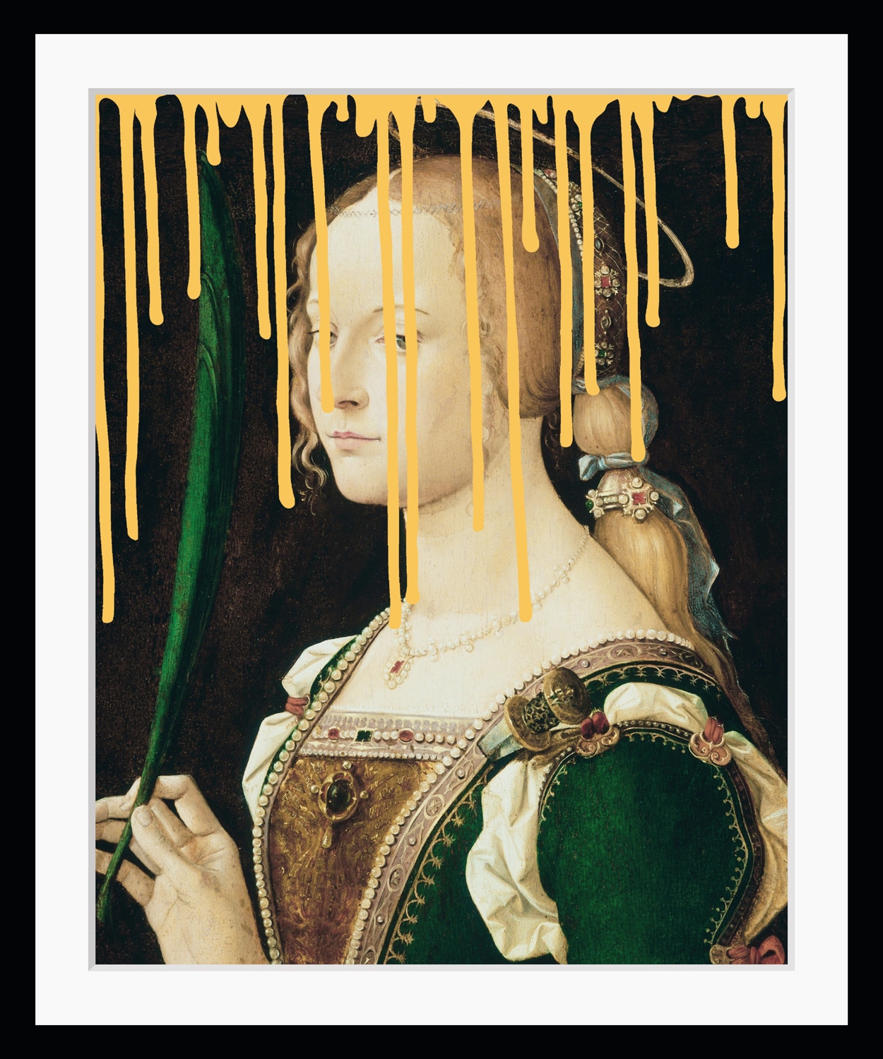 queence Bild »Emely mit Farbklecks«, Frau-Historische Persönlichkeiten-Bilder von Frauen-Kunst-Gemälde, HD Premium Poster-Druck inkl. Holzrahmen queence Bild »Emely mit Farbklecks«, Frau-Historische Persönlichkeiten-Bilder von Frauen-Kunst-Gemälde, HD Premium Poster-Druck inkl. Holzrahmen von queence